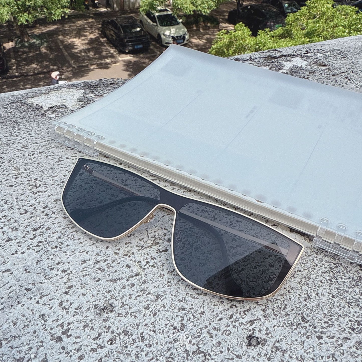Oversized Shield Sonnenbrille Brehn