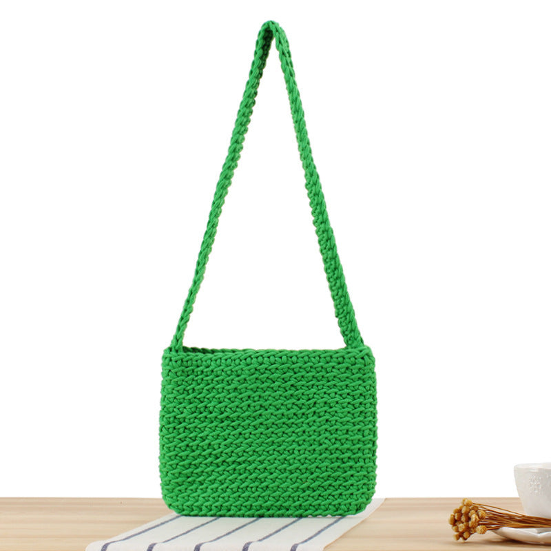 Handtasche Aus Hochwertigem Makramee mit Stilvollem Schulterriemen Brehn