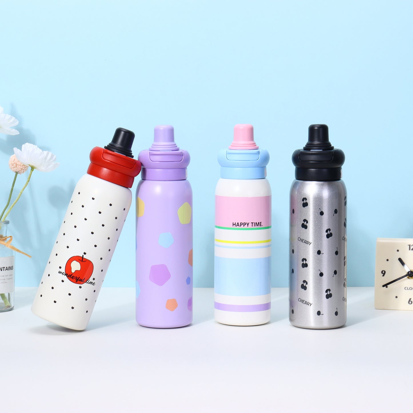 Damen Thermo-Trinkflasche mit rutschfestem Griff und ausgefallenem Design Brehn