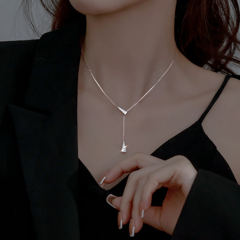 Modern Geometric Drop Necklace Brehn