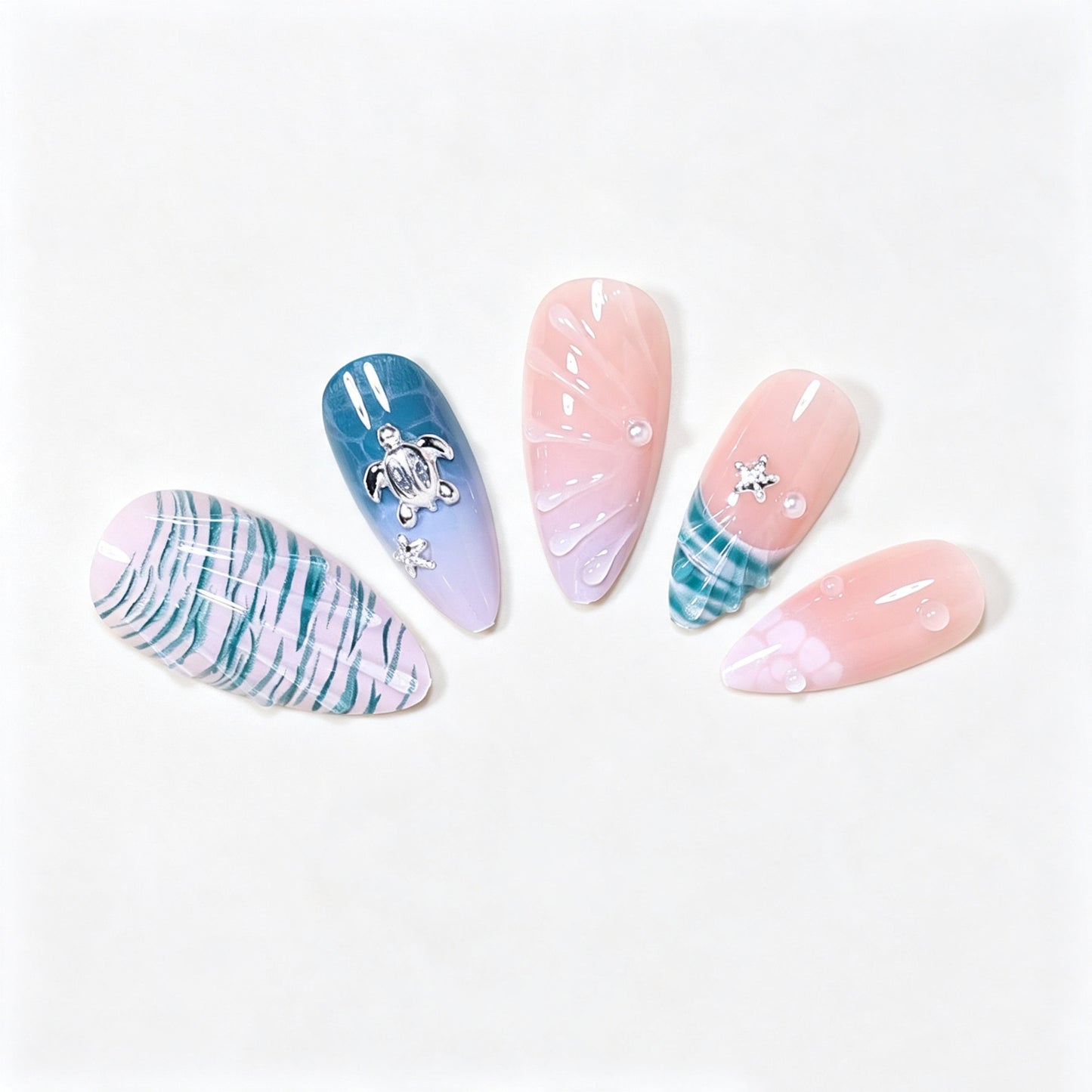 Ozean-inspiriertes Nagelkunst Design Set Brehn