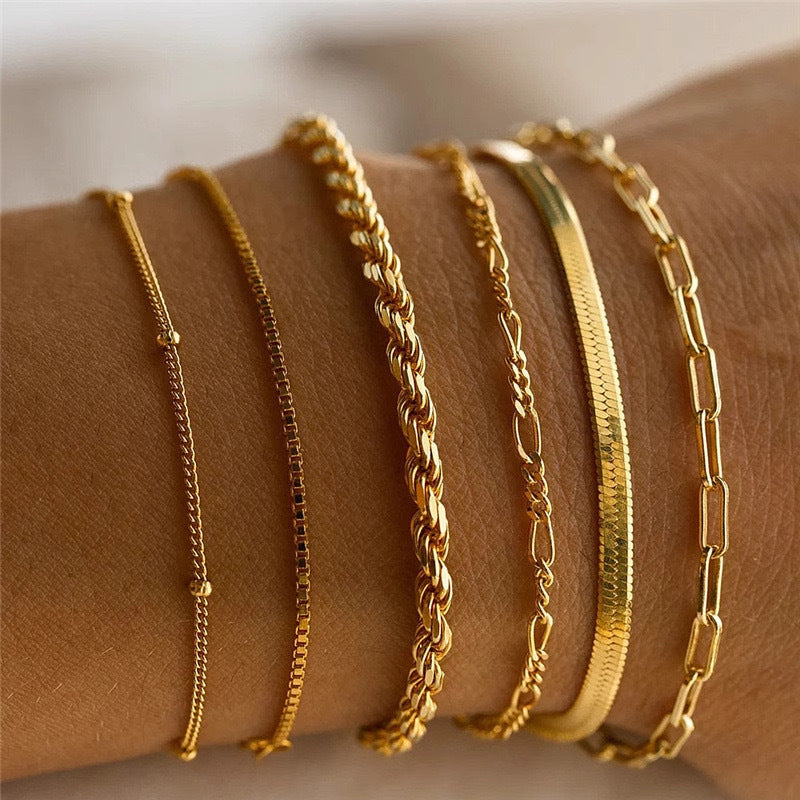 Mehrschichtiger Kettenarmband-Set Brehn
