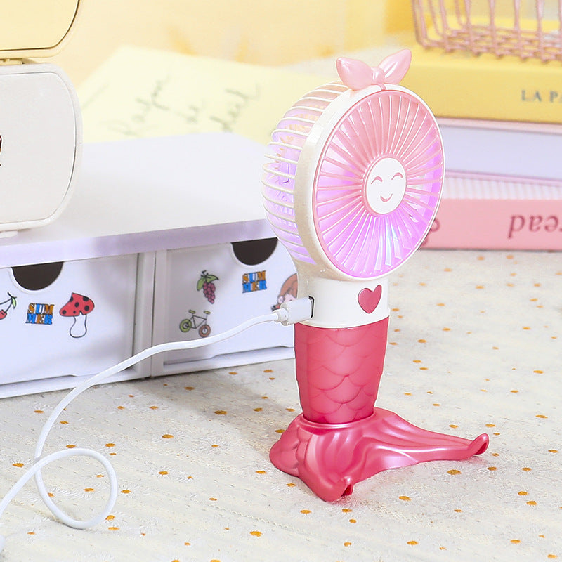 Damen Tragbarer Handventilator mit Meerjungfrau-Design Brehn