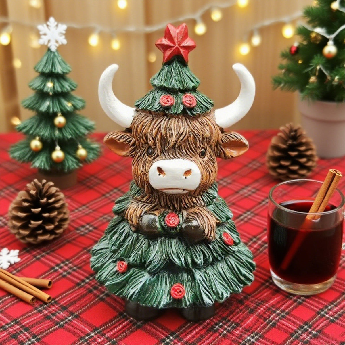 Weihnachtsdeko Figur im Hochlandrind-Design Brehn