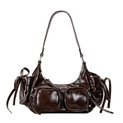 Mehrfach-Taschen Leder Handtasche