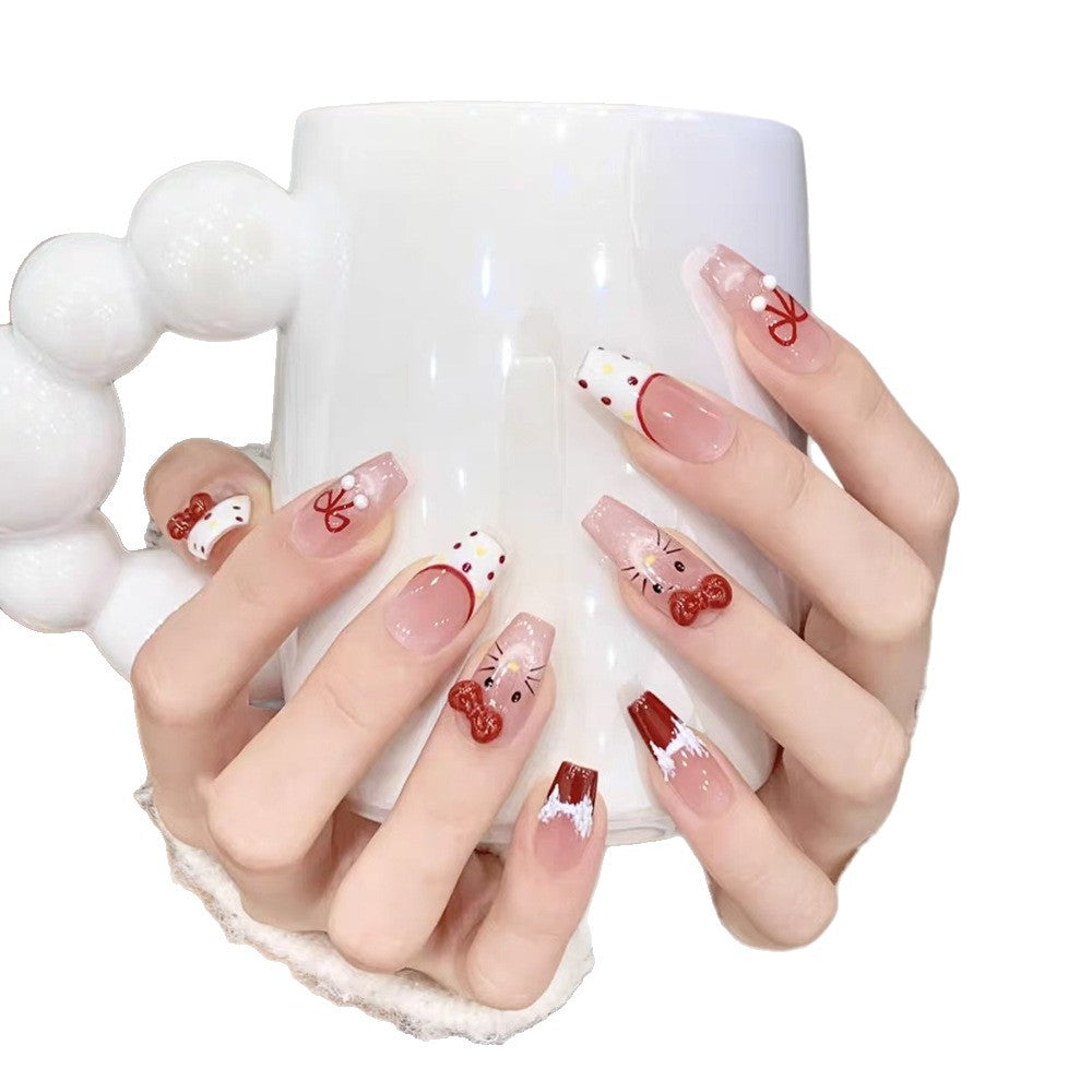 Glänzende Press-On-Nagelerweiterungen Brehn