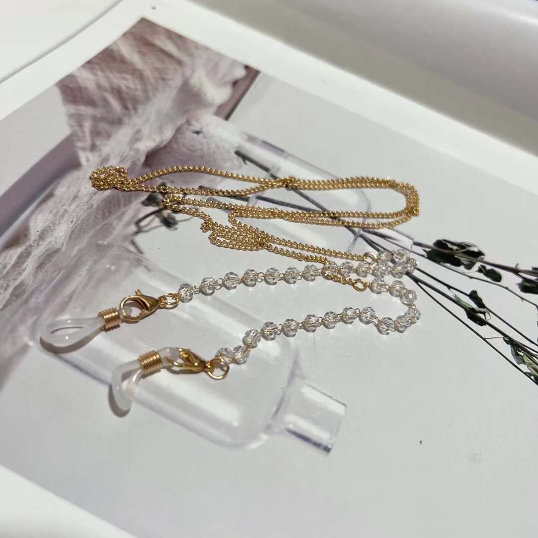 Chic Multi-Strang Perlen Brillen Kette Brehn