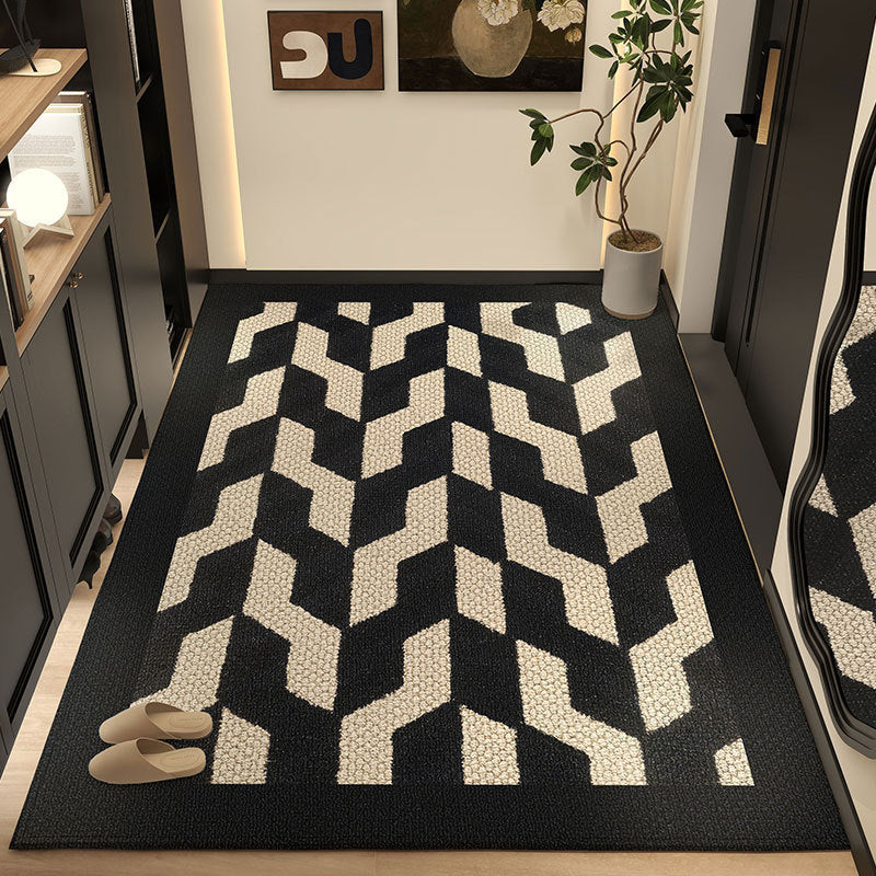 Moderner geometrischer Muster-Bereichsteppich