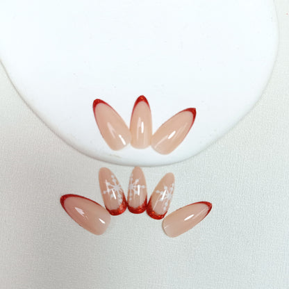Künstlerisches Langanhaltendes Press-On Nagelset Brehn