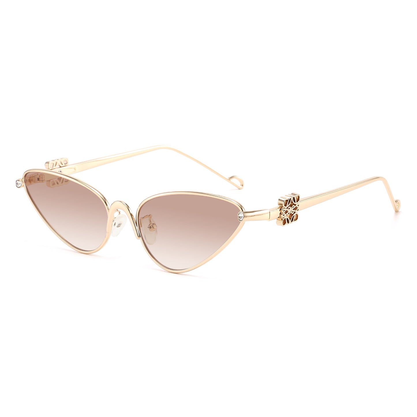 Damen Cat-Eye Sonnenbrille mit eleganten Akzenten und UV-Schutz Brehn
