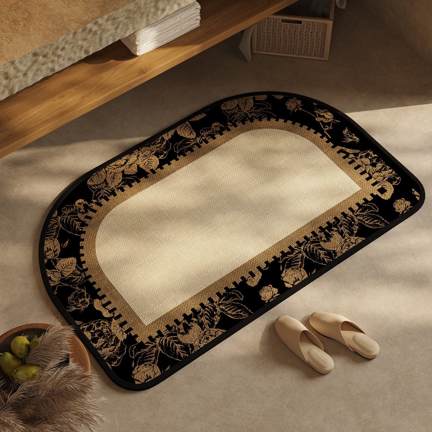 Schick geometrisches Design Badteppich Brehn