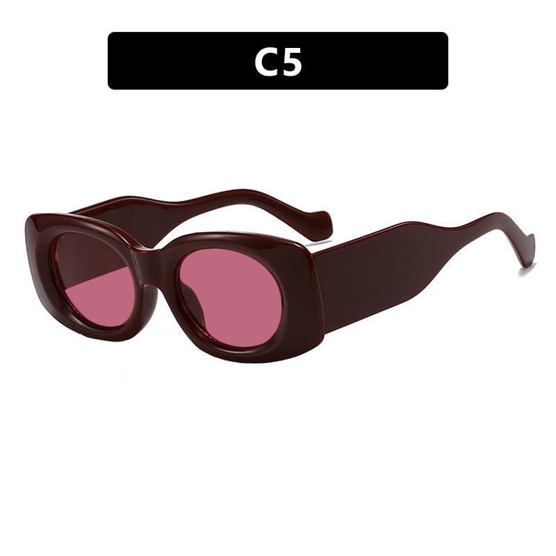 Damen futuristische Sonnenbrille im eleganten Quadratdesign Brehn