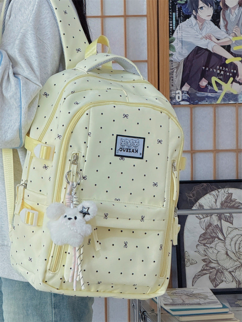 Multi-Compartment Geometrisches Muster Schulrucksack