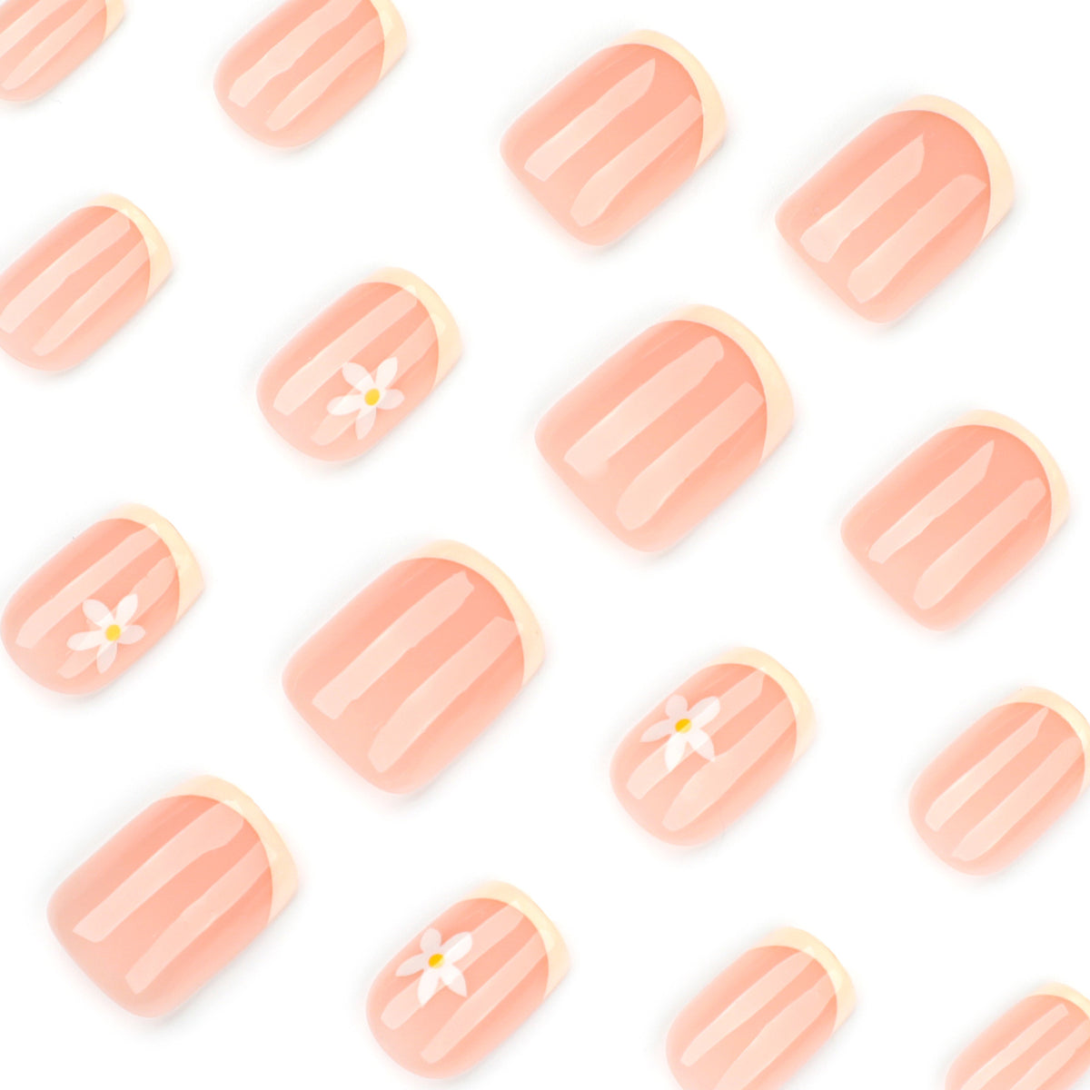 Künstliche Nagelkunst mit Blüten- und Bienenmotiven Brehn