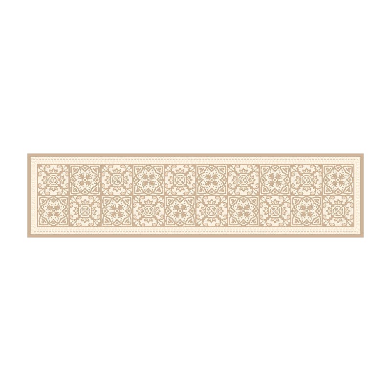Decorative Stitched-Edge Linen-Blend Table Runner