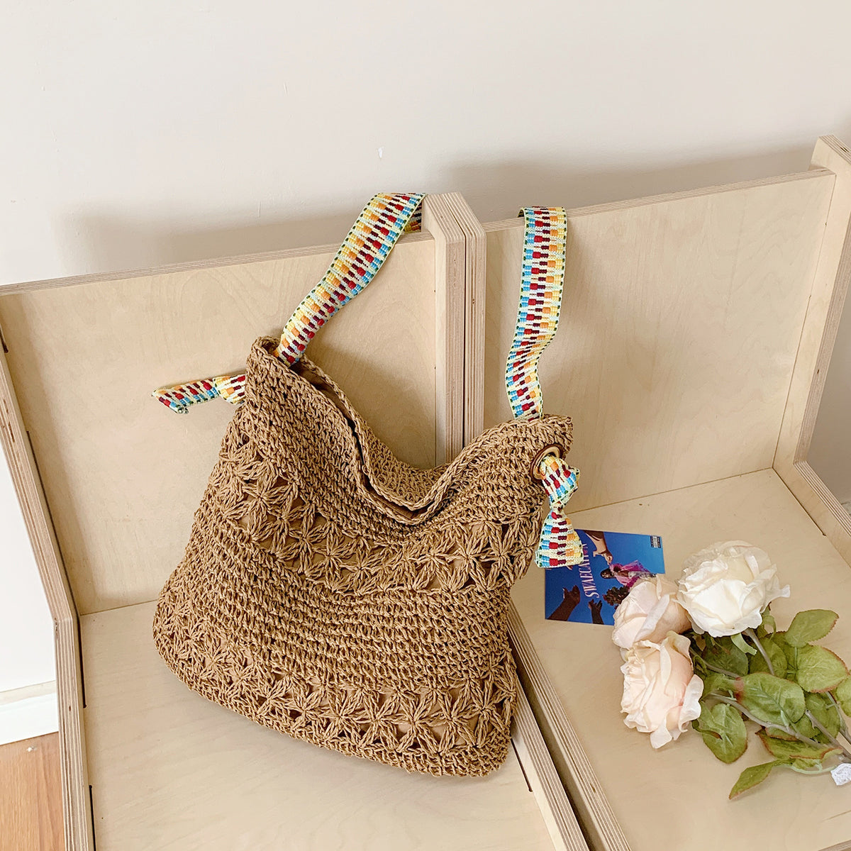 Handgefertigte Strohtasche