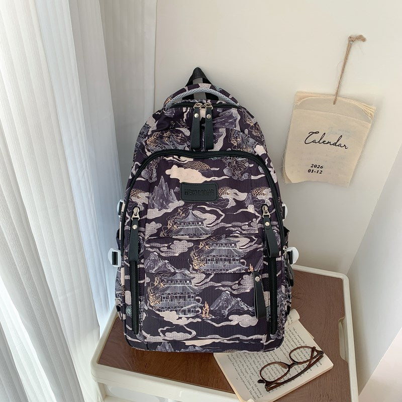 Stylische Illustrierte Rucksack Brehn