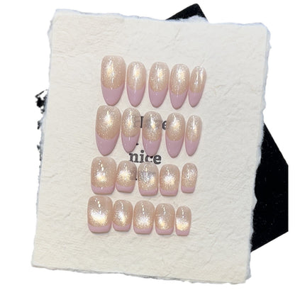 Traumhaft Glitzerndes Press-On Nagelset Brehn