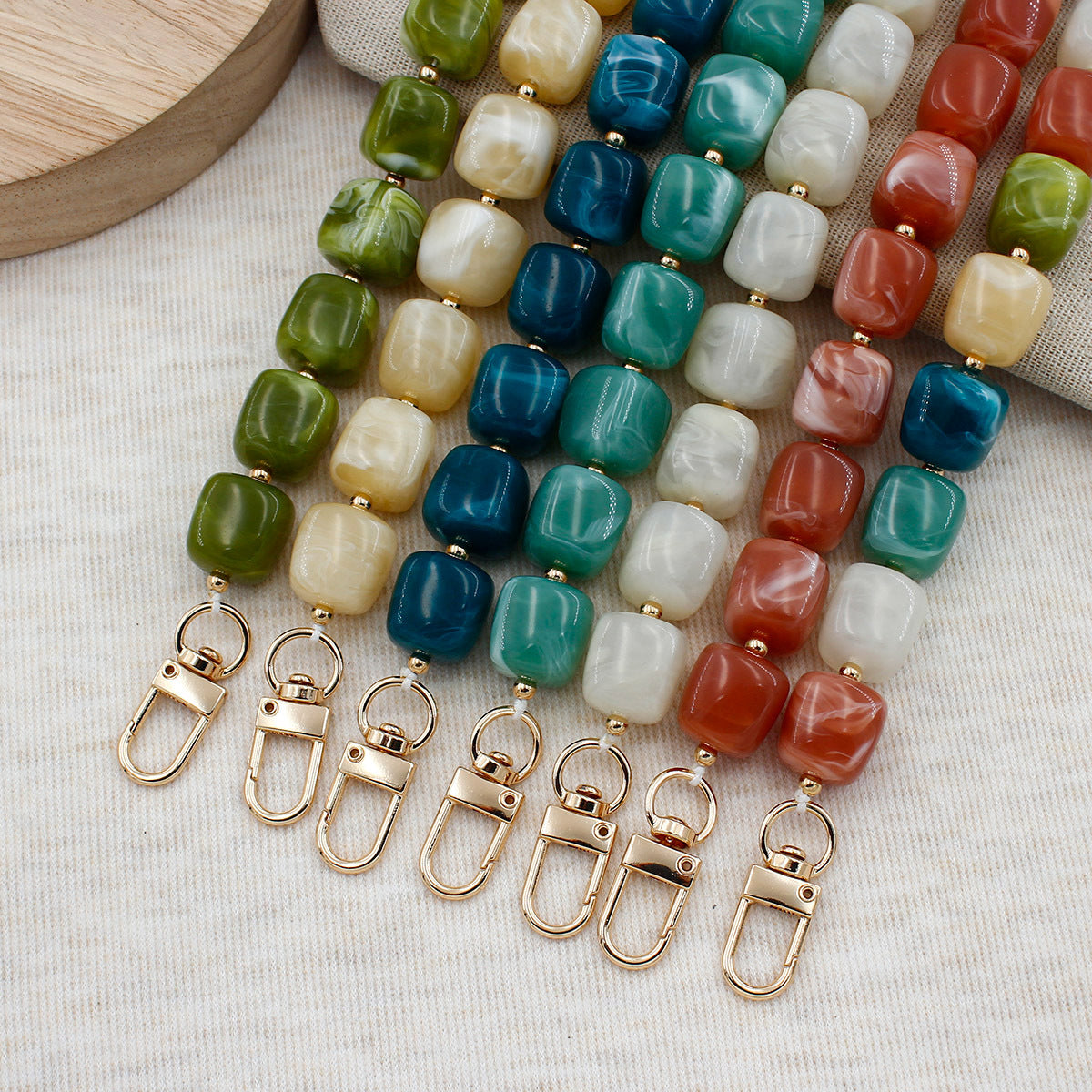 Chunky Beaded Brillen Kette Brehn