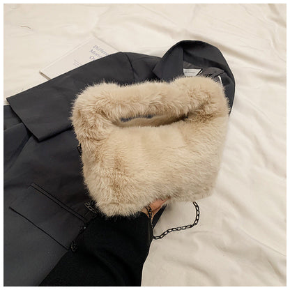 Plüsch-Fell Mini-Handtasche