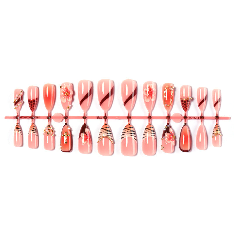 Florales Artikulate Press-On Nagelset Brehn