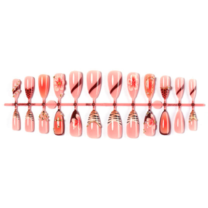Florales Artikulate Press-On Nagelset Brehn