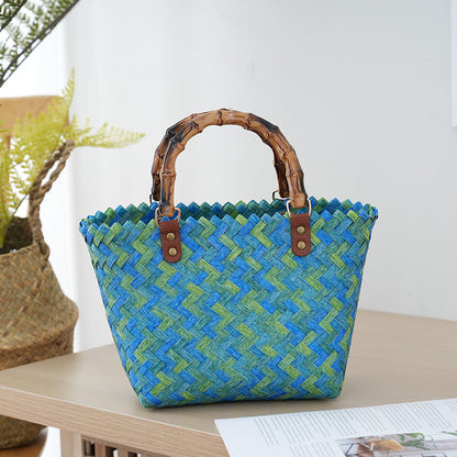 Handtasche Aus Geflochtenem Bast Brehn