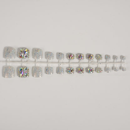 Glamourös mit Strass verziertes Druck-Nagelkunst-Set Brehn
