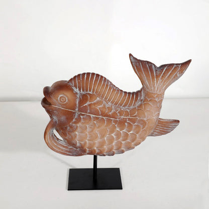 Verspielt Fisch Dekorative Skulptur