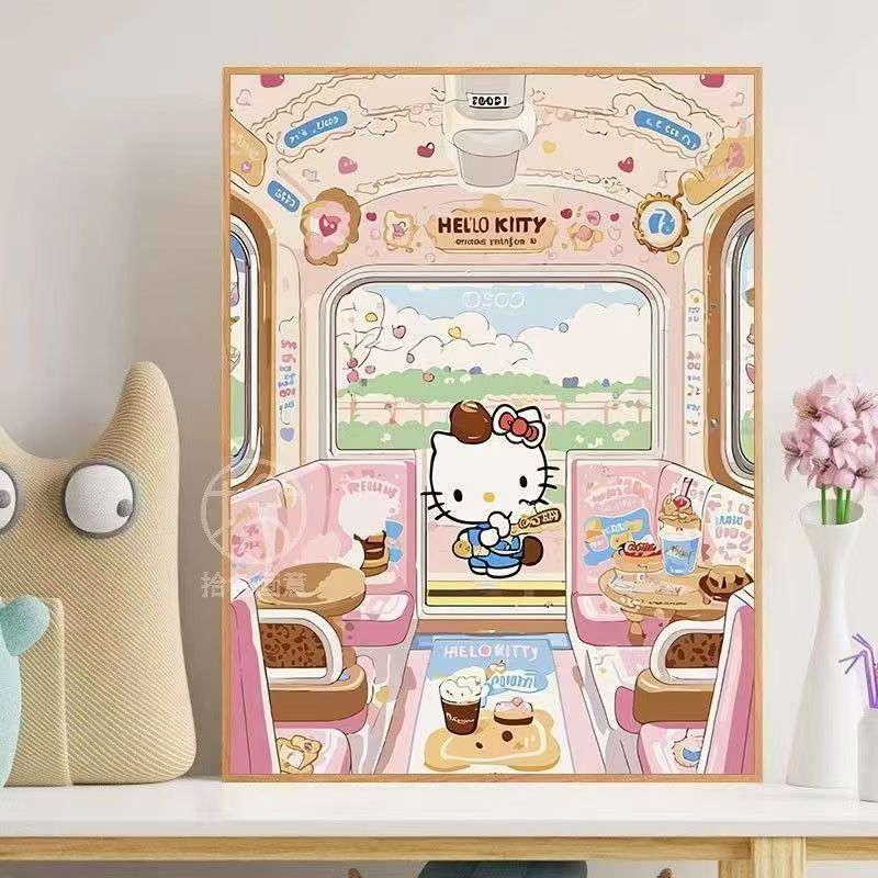 Hello Kitty-Themen Verspielte Wandkunst Brehn