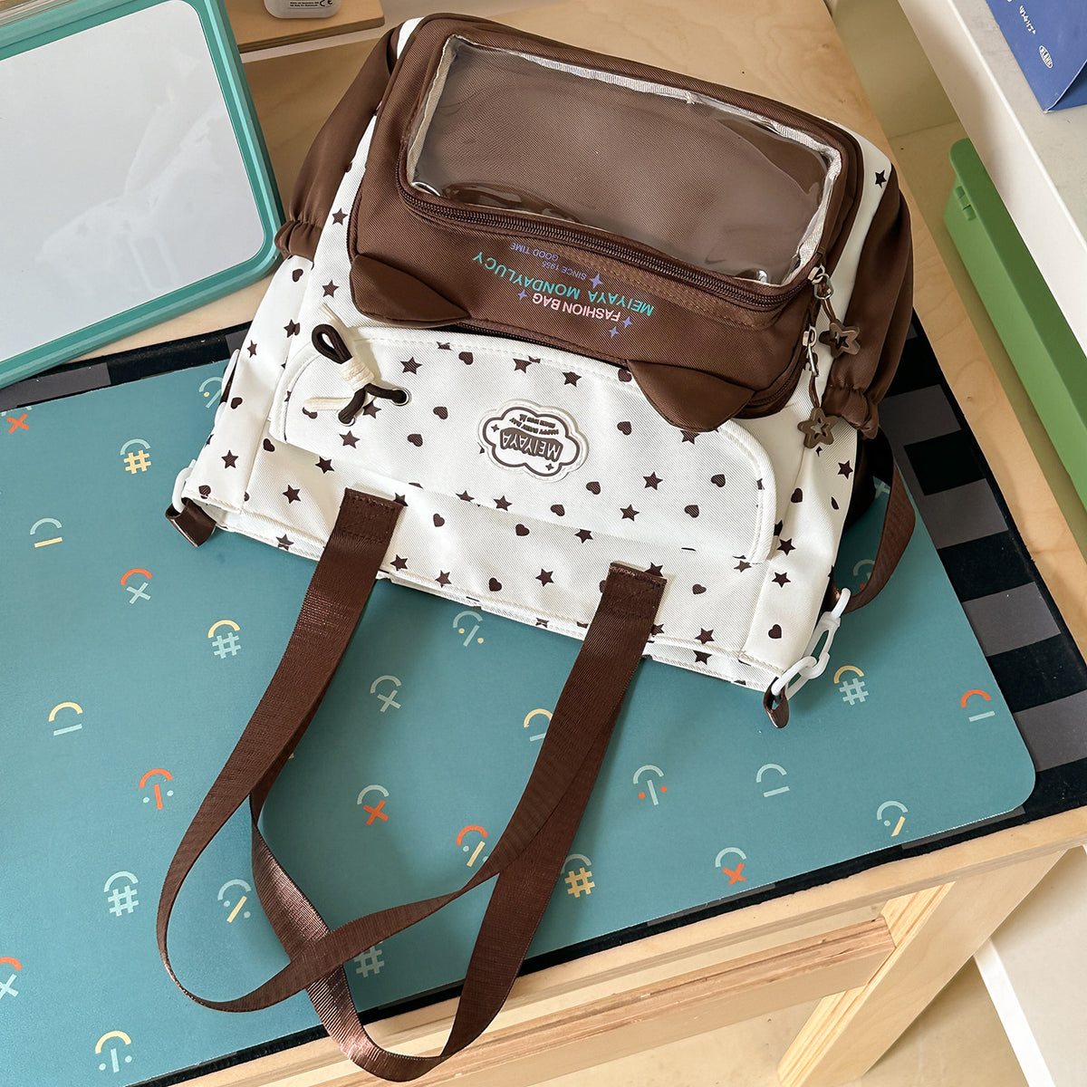 Stylische Wasserfeste Sternmuster Rucksack Brehn