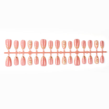 Elegantes blumeninspiriertes Press-On Nagelkunstset Brehn