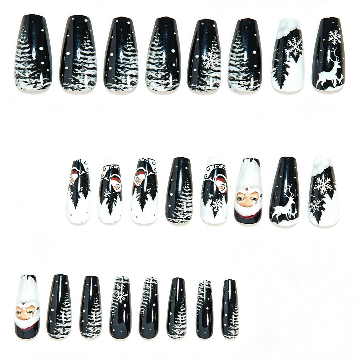 Saisonale Themen Lange Press-On Nageldesign Brehn