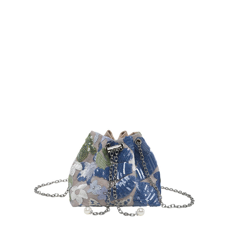 WoStylish Pailletten Zugverschluss Clutch Tasche Brehn