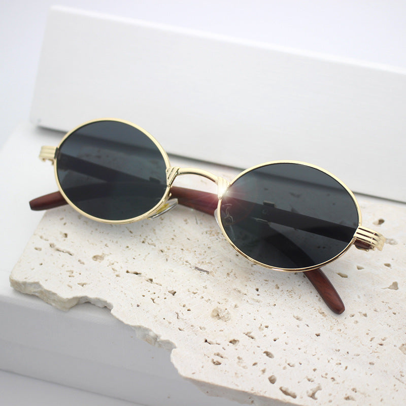 Elegante Runde Sonnenbrille mit Hochwertigem Metallrahmen Brehn