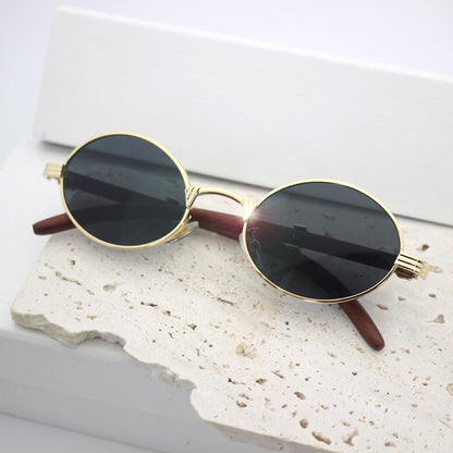 Elegante Runde Sonnenbrille mit Hochwertigem Metallrahmen Brehn