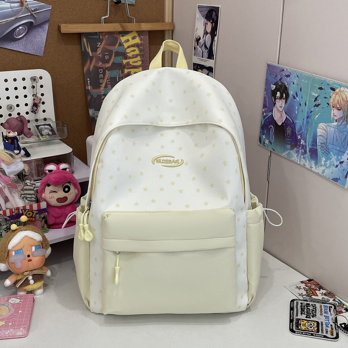 Stylische bedruckte Rucksack mit lustigen Charakterakzenten Brehn