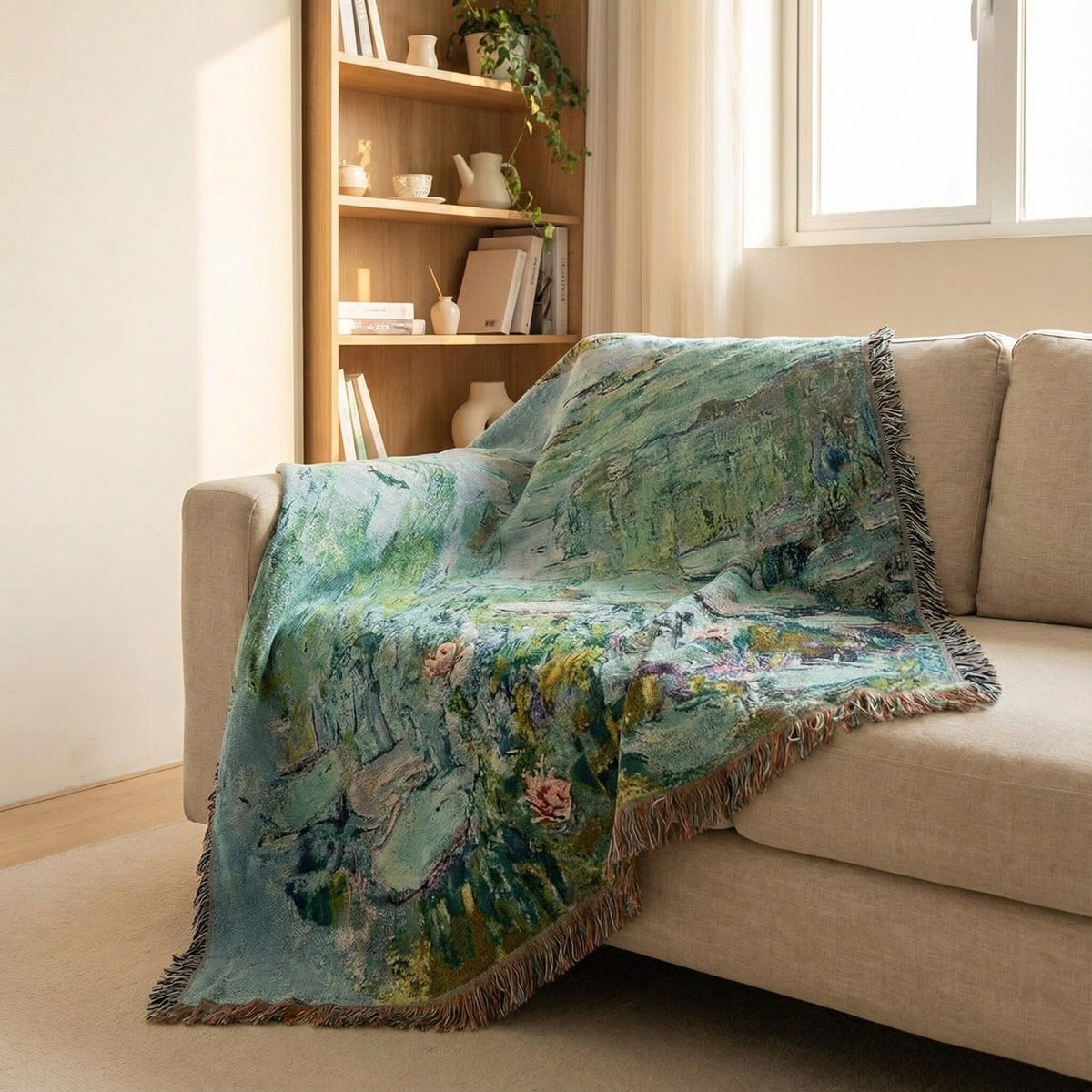 Künstlerische florale Wurfdecke