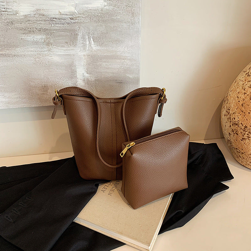 Minimalistische Leder Umhängetasche