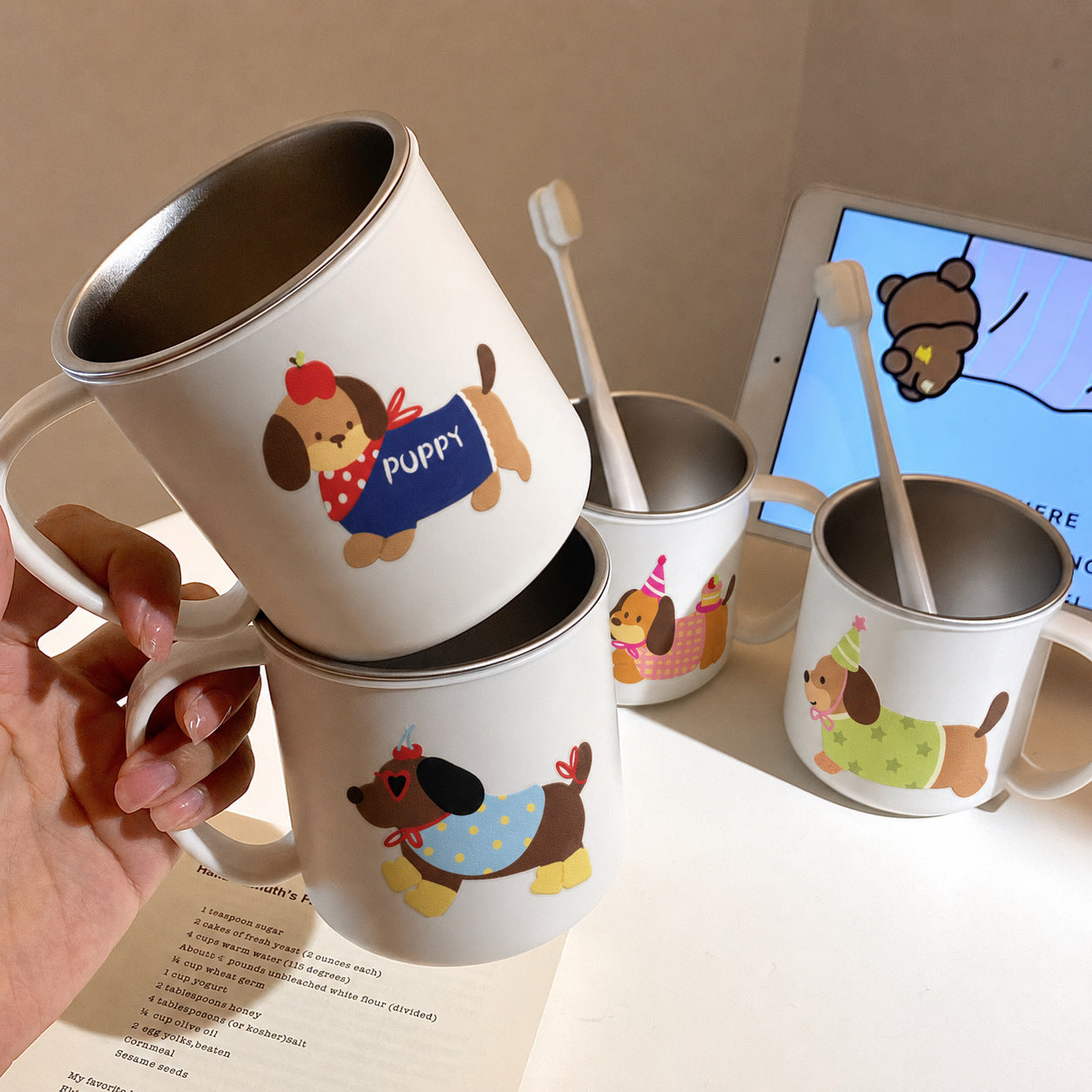 Keramiktasse mit Charmantem Hundemotiv Brehn