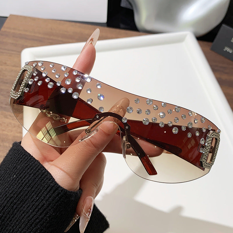 Damen Glamouröse Sonnenbrille mit Glitzerakzenten Brehn