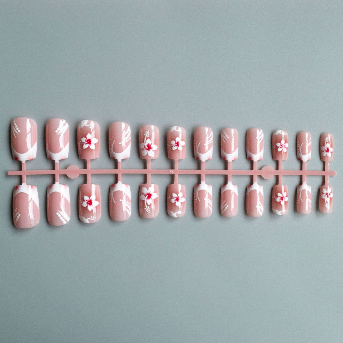 Floral Französische Spitze Nagelkunst Set