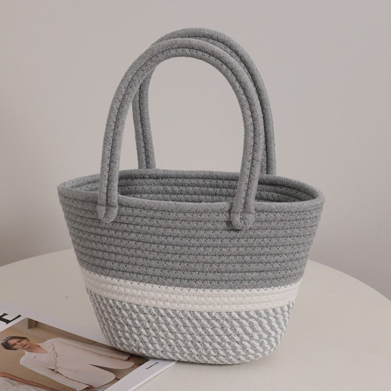 Damen Modische Strandtasche aus geflochtenem Damenmaterial Brehn