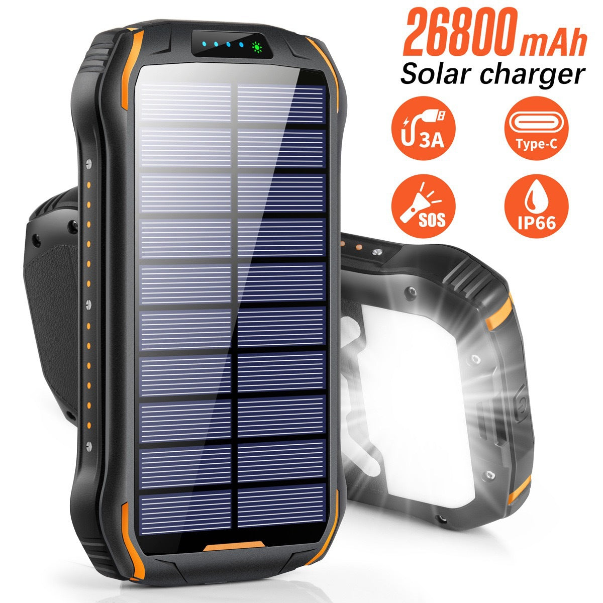 Solar-Powerbank mit Hoher Speicherkapazität und Ip66 Schutz Brehn