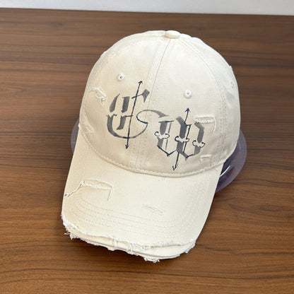 Herren Distressed Graphic Bestickte Mütze Brehn