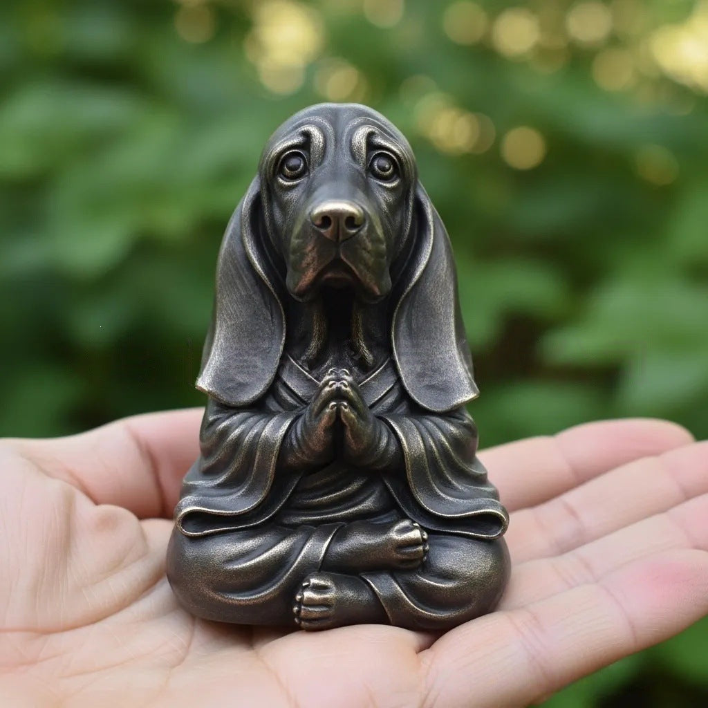 Dekorative meditierende Hundefigur Brehn