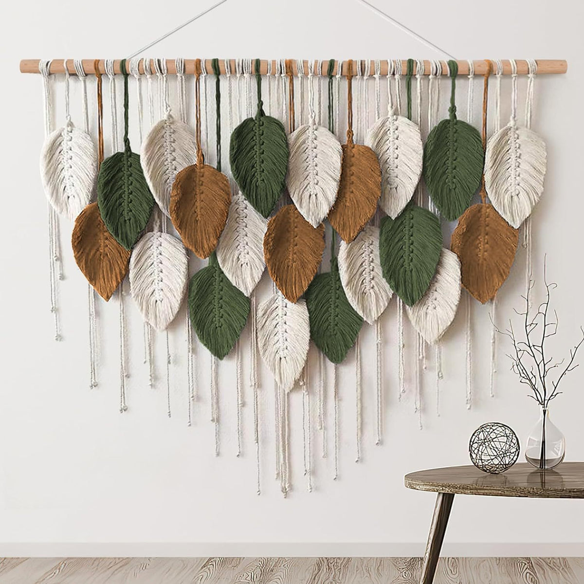 Macrame-Blatt-Wandbehang-Teppich Brehn