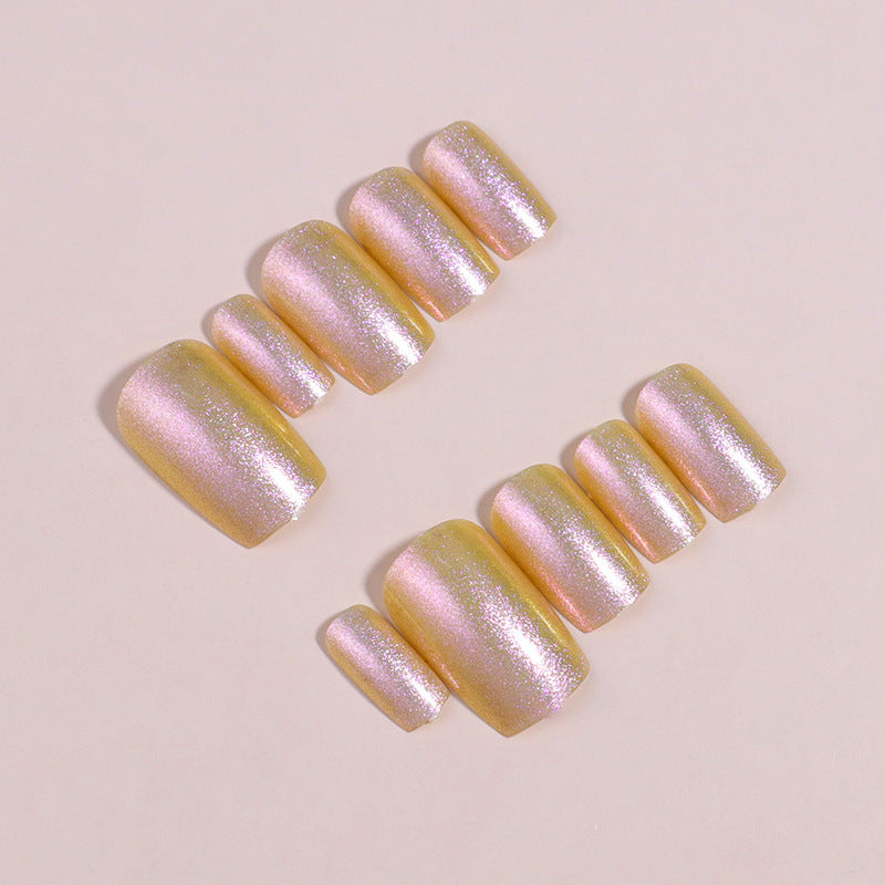 Glänzendes reflektierendes Press-On-Nagelset Brehn
