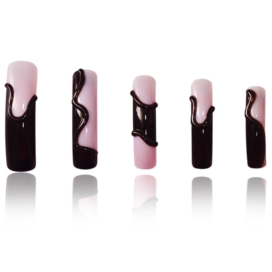 Glamouröse 3D Lange Stiletto Press-On Nägel Brehn