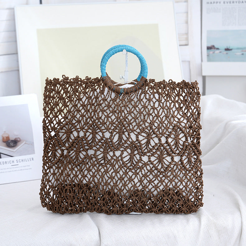 Makramee Tragetasche mit Kunstvollem Designs Brehn